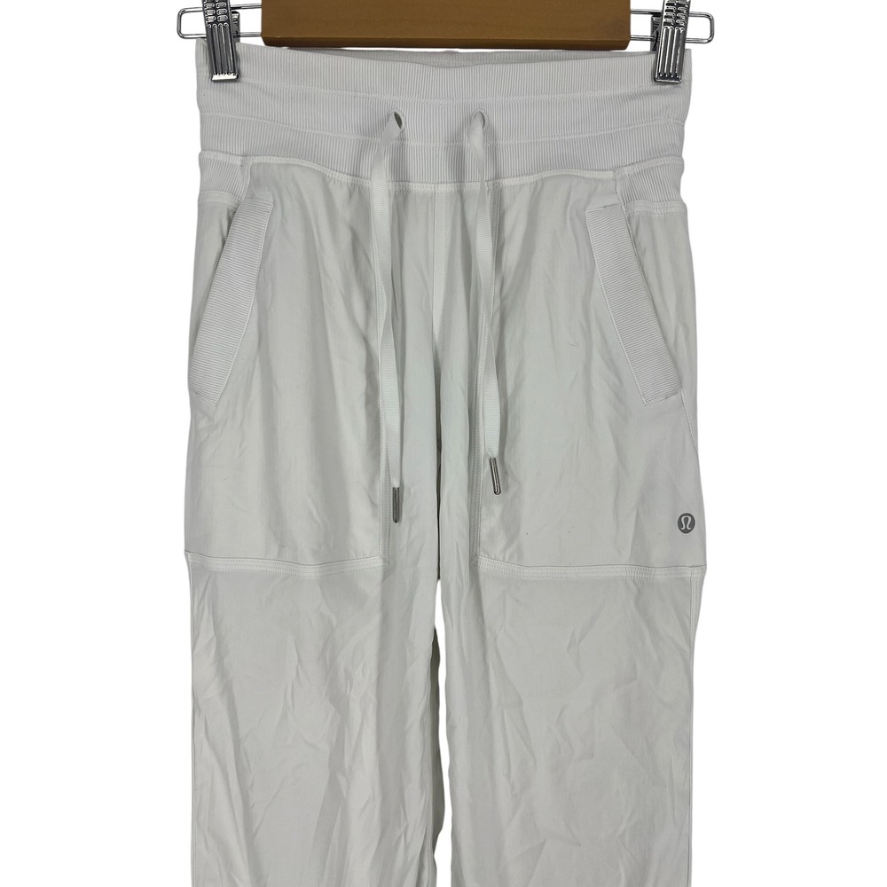 Lululemon Dance Studio Pant III Lined White Mid Rise Size 0 30" Inseam - Picture 4 of 8
